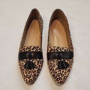 Talbots | Francessa Calf Hair Leather Tassel Driving Loafers Sz 9
